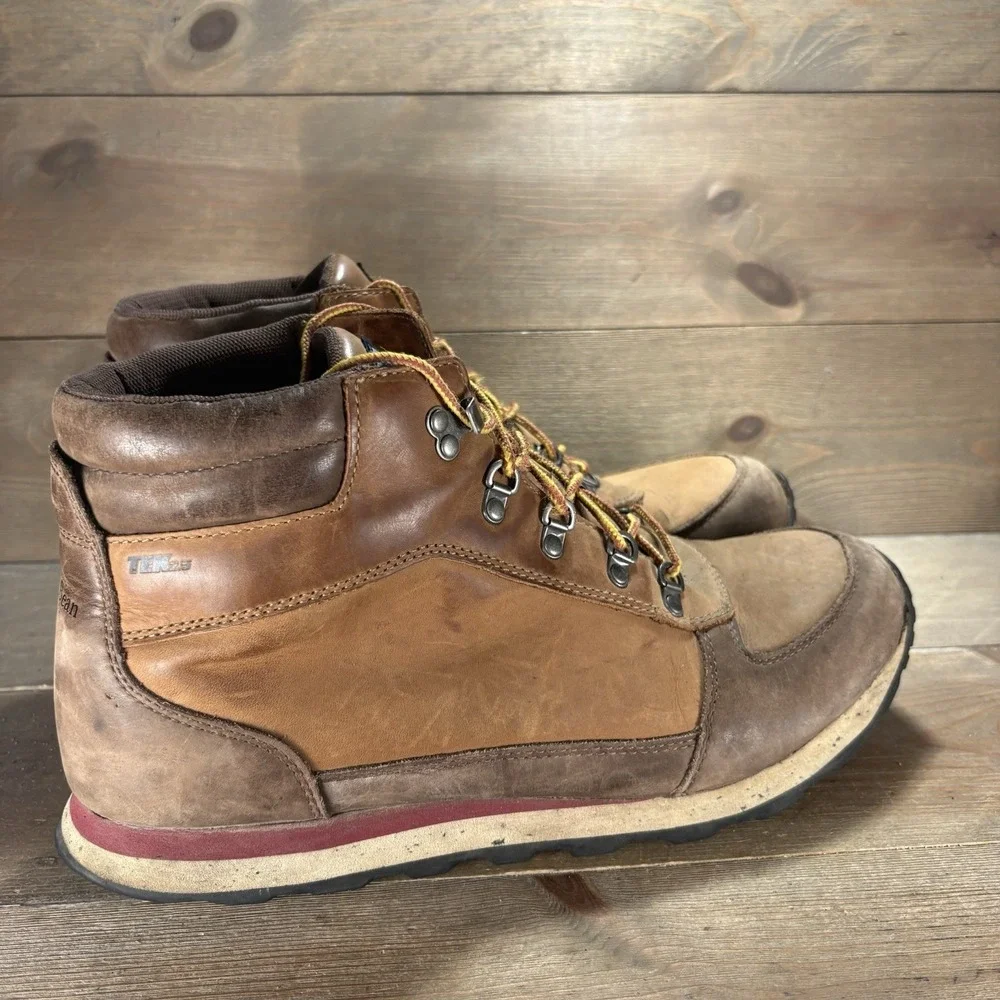 ll bean katahdin mens size 13 shoes brown leather waterproof hiking boots